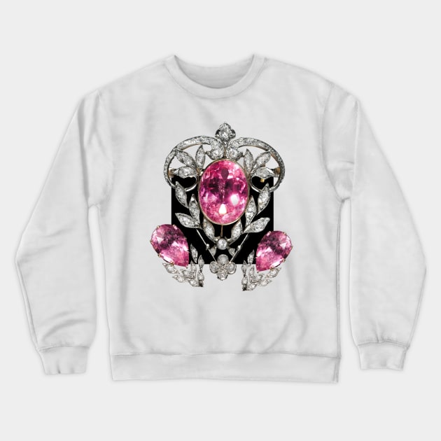 Pink diamond pendant jewelry Crewneck Sweatshirt by Marccelus